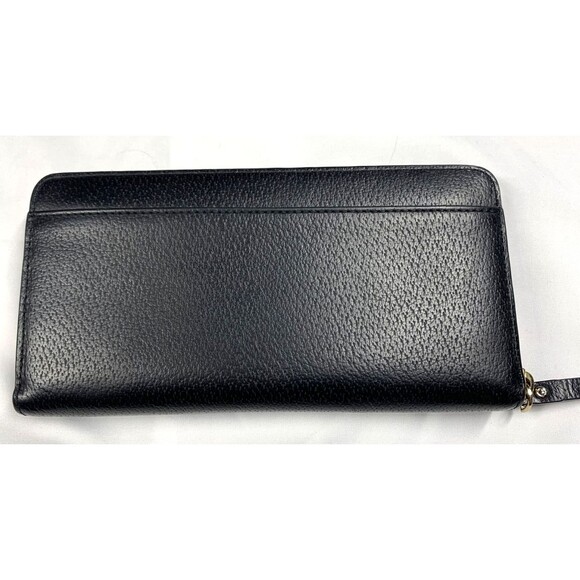Kate Spade Zip Around Wallet Wellesley Neda Black Pebbled Cow Leather EUC - Picture 2 of 11